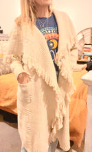 SALE - Boho Draped Cardigan Tassel Cream