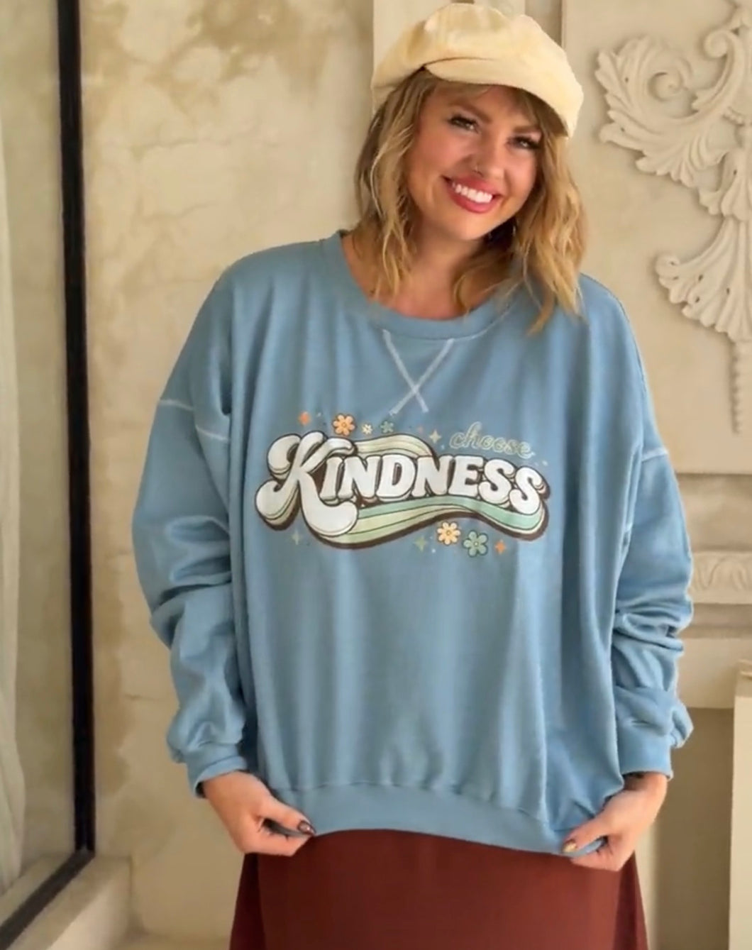 Eastern Eclectica Choose Kindness Vintage Inspired Retro Sweatshirt