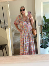 Eclectic Bohemian Fortune Teller Maxidress Short Sleeve Strawberry Mint