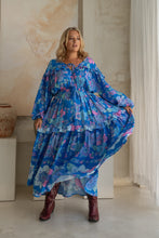 Eclectic Bohemian Goddess Gown Azure