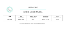 Eclectic Bohemian Kimono Midnight Floral