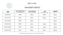 Eclectic Bohemian Flat Front Maxiskirt Indigo