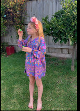 Girls Bohemian Princess Mini Me Dress Violet