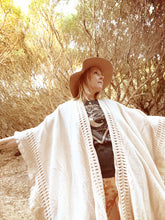 Boho Poncho/Cardigan Tassel Cream