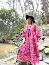 SALE - Jaipur Gauze Midi Dress Ruby Paisley