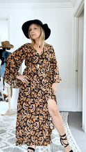 SALE - Witchcraft Bell Sleeve Dress Black Paisley