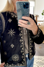 PRELOVED Black Velvet Embellished Jacket