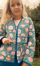 SALE - Kantha Quilted Jacket Blue Dandelion - Last 1s ML & XXL